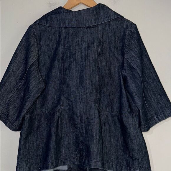 Denim Jean Jacket with Three-Quarter Sleeves - Picture 11 of 14